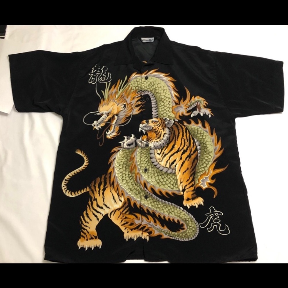 Million Guy 90’s Japanese Dragon & Tiger Shirt